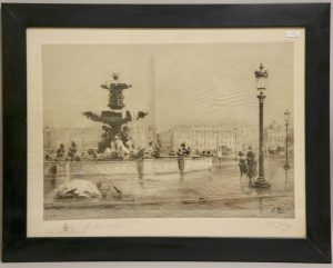 Place de la Concorde - Paris. Gravure de Henri Toussaint d'après Henri Zuber