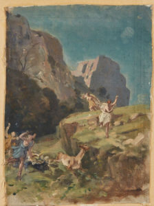 Nymphes chassant une biche