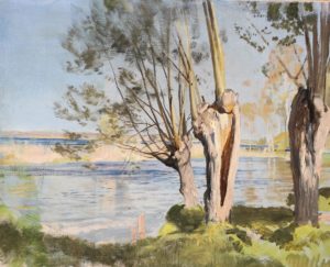 reproduction de l'huile de Henri Zuber - Versailles - grand bassin