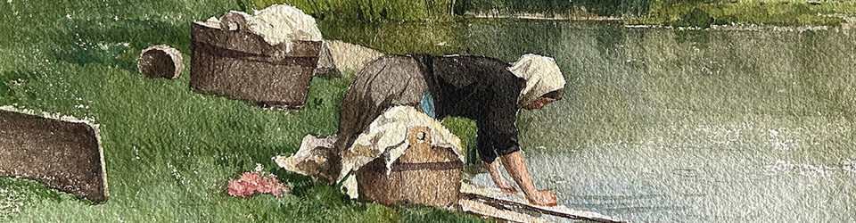 Laveuses au bord d’un étang Laveuses au bord d’un étang